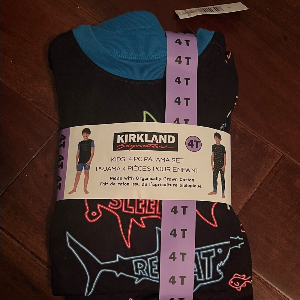 Kirkland Signature Kids Pajama Set - Black with Blue and Red Accents